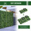 Hillsg Artificial Leaf Hedge Screen 3M x 1M Light Green and Dark Green