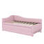 Lit de jour simple en L rembourré en forme de L avec lit gigogne escamotable-45994337