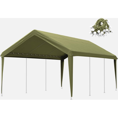 Carport Canopy Replacement Cover With Ball Bungees (Frame Is Not Included)