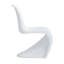 Chaise Modholic Wave, blanc brillant (ensemble de 4)-2100182710