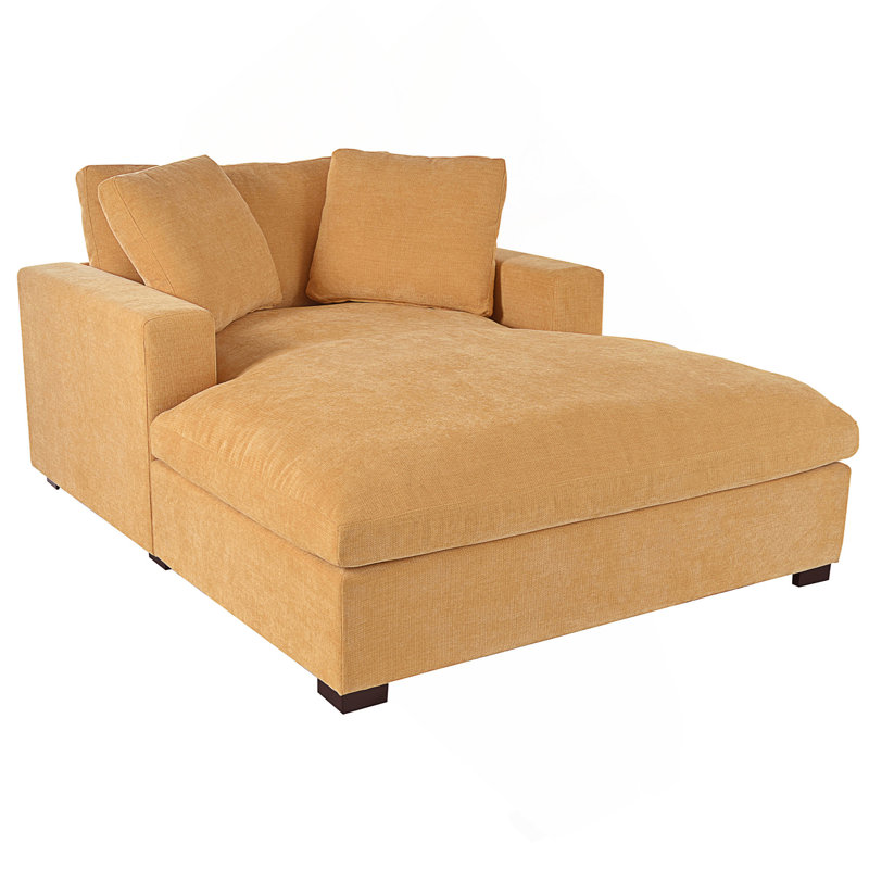 Méridienne surdimensionnée Mirod - tissu doux, assemblage facile, structure durable avec pieds en bois massif