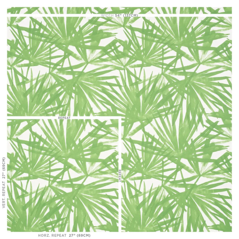 Sunlit Palm Wallpaper, Aqua