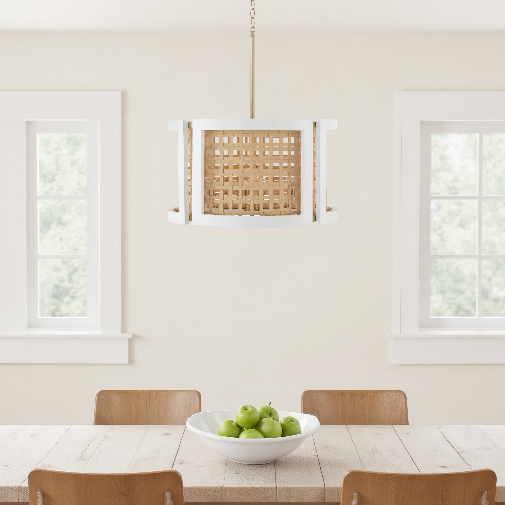 4 - Light Dimmable Drum Chandelier