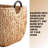 SOL HOME Ludmilla Rectangular Multi Purpose Water Hyacinth Baskets with Handles - 16" x 12" x 13"