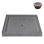 Base de douche en acrylique gris mat avec drain central Streamline 36 po x 36 po Streamline