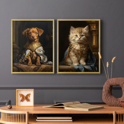 ANIMALS Series CXC - reproduction encadrée de qualité supérieure - prête à être accrochée - aucun clou requis - aucun clou requis