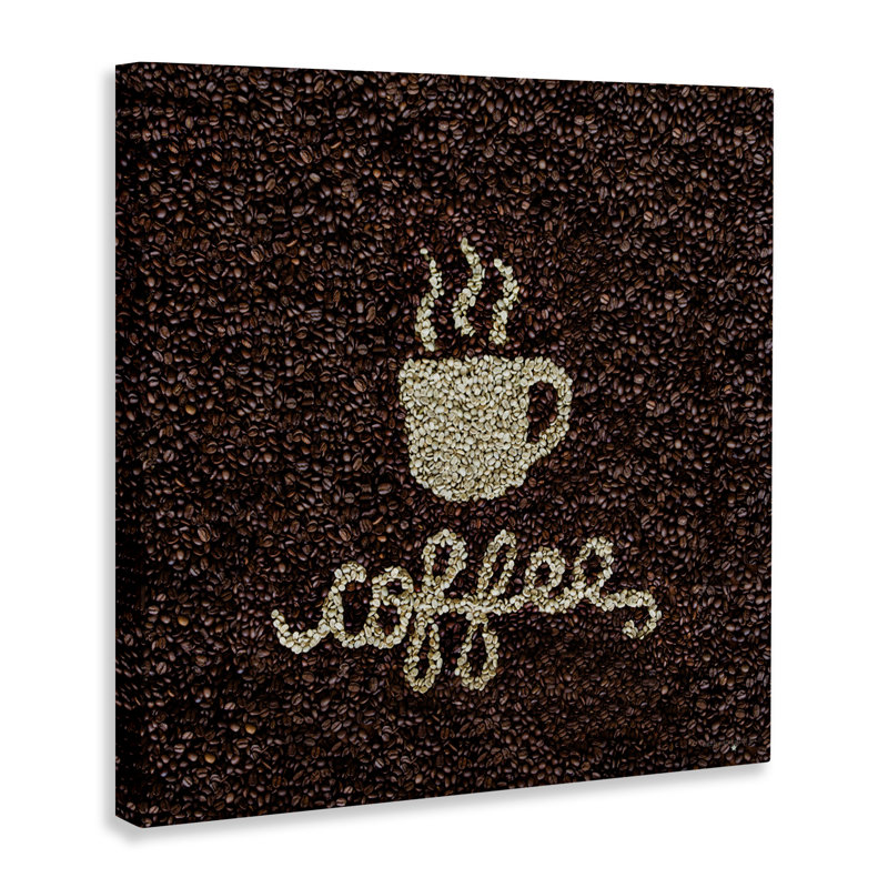 Toile à motif grain de café, design par Seven Trees Design, H 24 po x l 24 po
