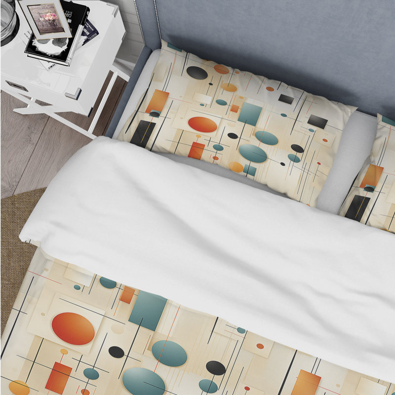Ensemble de housse de couette Urban Tones Blue Beige Eclectic Chic - Eclectic