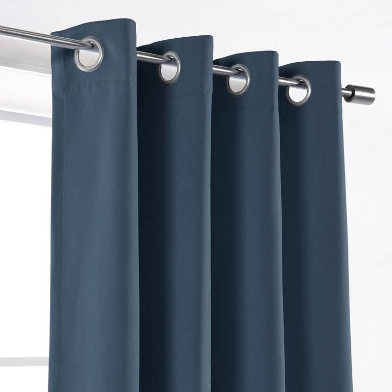 Schaeffer Blackout Sliding Panel Pair, 52" W x 84" L, Indigo