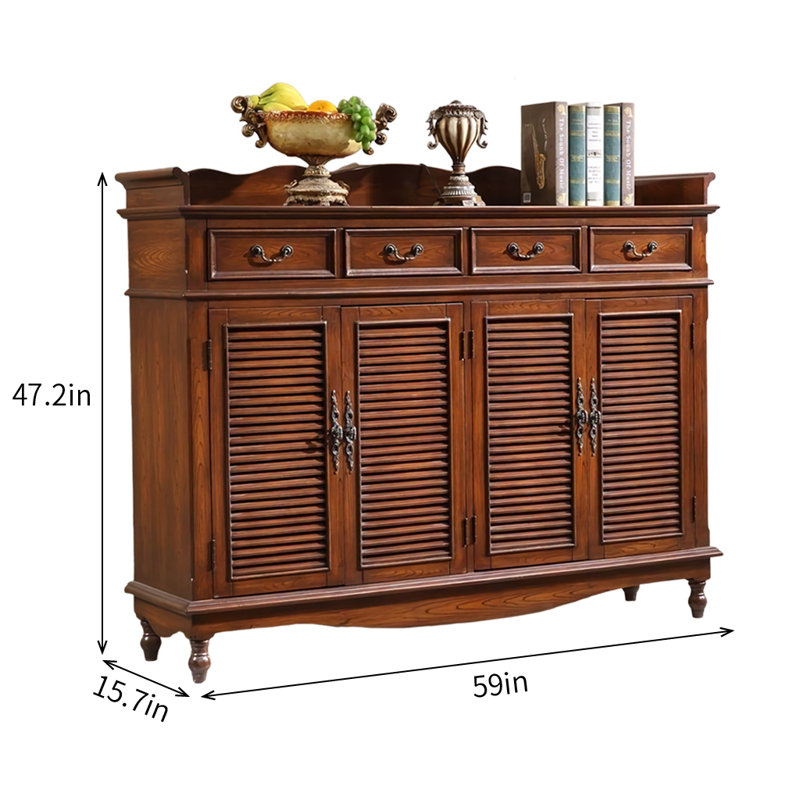 Classic Brown Versatile Wood Accent Cabinet.