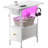 Narrow Side Table, End Table with Charging Station Bed Side Table Small Side Table Nightstand White