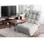 Canapé réglable en métal gris, fauteuil inclinable compact moderne