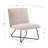 Vicolo Sherpa Upholstered Accent Chair with Metal Legs-365136066