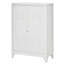 Armoire de rangement industrielle, armoire de garage en acier avec portes doubles et tablettes réglables, blanc