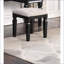 Ensemble de meuble-lavabo traditionnel noir avec tabouret, miroir à trois volets, 3 tiroirs, l 54 po x P 19 po x H 60 po | Noir | Tabourets de coiffeuse