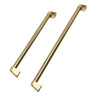 ZLINE Autograph Edition 30 in. Built-In Refrigerator Helix Handles (Set of 2) in Polished Gold
