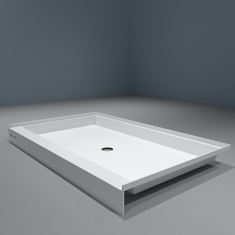30 x 60 - Drain central - Seuil simple - Base de douche en acrylique