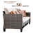 Viani 7 - Person Patio Conversation Set with Cushions-543194358