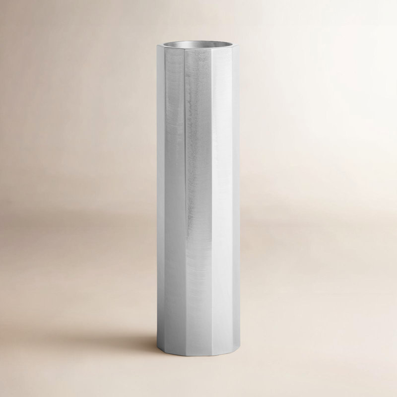 Gussy Aluminum Table Vase, 7" H x 2" W x 2" D