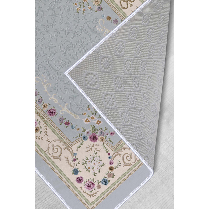 Premium Hall Carpet (3.3 x 6.6 ft), 100% Polyester, 0.3 in Pile Height | Antibacterial, Non-Slip PVC Dot Underside, 650 g/m² | Durable Woven Design, 3D Digital Printing, Machine Washable, Ideal for Home Décor