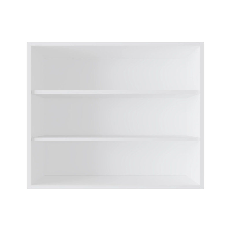 Armoire de cuisine blanche avec tablettes ouvertes - 30 po x 36 po x 12 po, panneau de particules, revêtement anti-égratignures, design moderne, rangement pour épices, bols, pots de cuisine, revêtement résistant aux égratignures, efficacement
