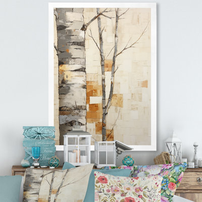 Arbre de minimalisme bouleau I sur toile