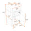 Meuble-lavabo autoportant moderne avec porte à fermeture en douceur, lavabo en céramique et grand rangement-114755806-114755801