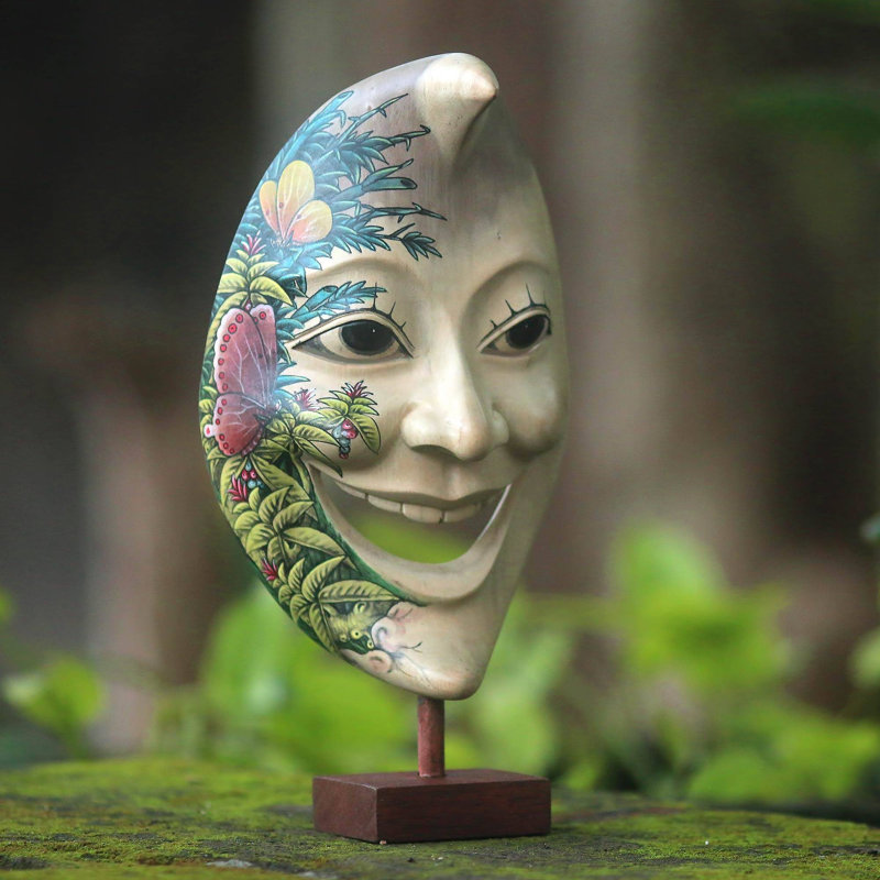 Sculpture homme souriant