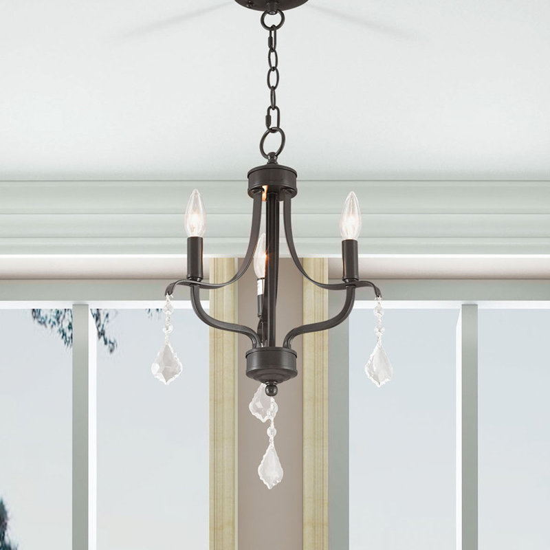 Lustre empire à 3 lumières de style bougie Doggett, Bronze anglais