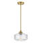 Suspension Alejo 9,45'' à 1 lumière en verre à motif soleil pour îlot de cuisine-1590668827