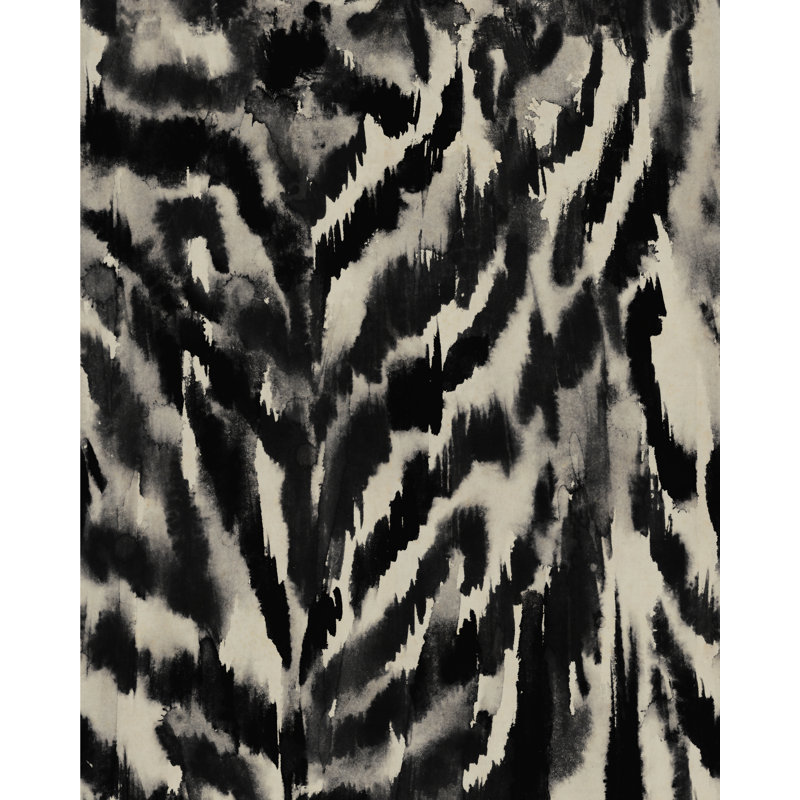 LA DOLCE VITA Animal Print Wallpaper Roll, Black/Gray