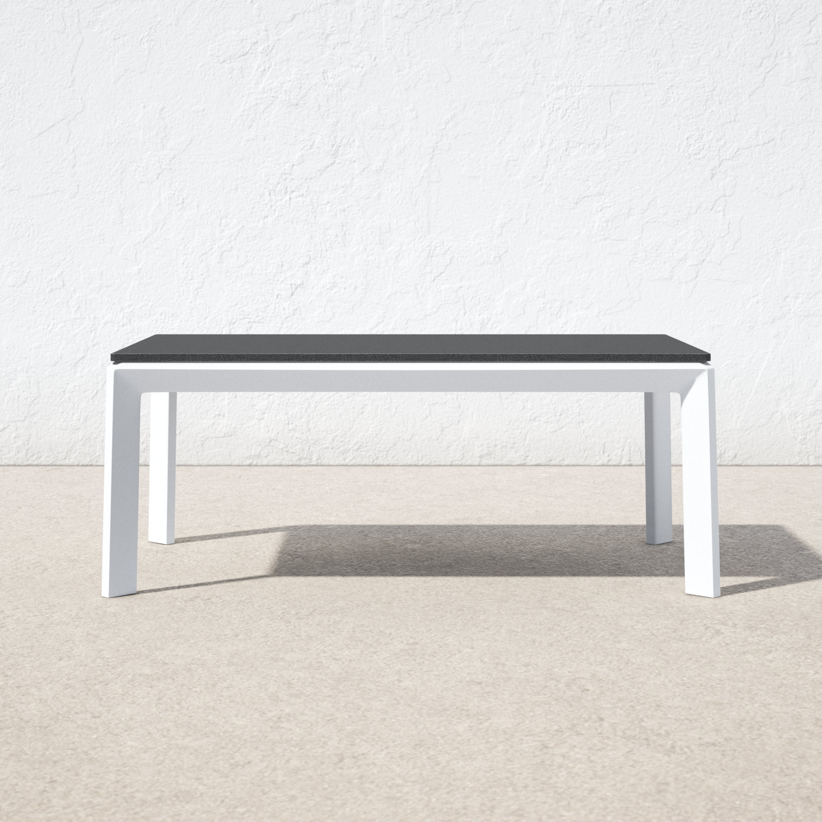 Modway Riverside Aluminum Outdoor Patio Coffee Table, White