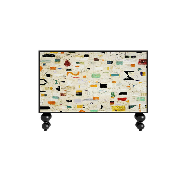 Armoire d'appoint en bois massif Retro Art