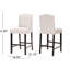 Tabouret de comptoir Kd - pieds teints, garniture cloutée sophistiquée, fauteuil en cuir reconstitué, rembourrage de siège confortable, repose-pieds parfaitement placés, tabouret transitionnel, palette de couleurs blé, 21,99 po L, 41,24