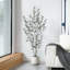 Faux olivier en plastique George avec pot ovale blanc-1678303086