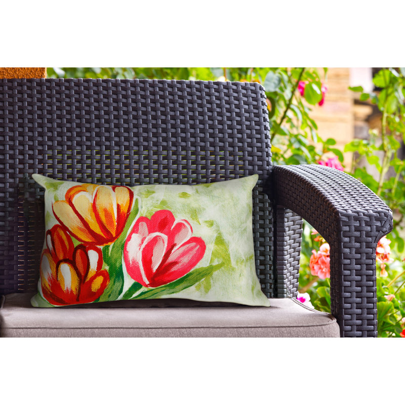 Floral Outdoor Throw Pillow