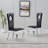Montzerrat Upholstered Leather Dining Chair With Circular Hole Backrest And Carved Stainless Steel Legs, Armless Side Chair For Dining Room, Living Room, Or Bedroom -71803942-71803943
