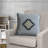 Chic Geometric Blue Square Throw Pillow Cover-113472301
