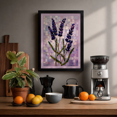 Lavender Sprigs Botanical - Framed Print