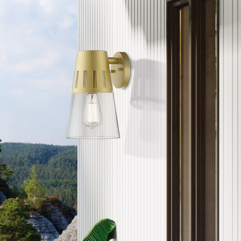 Margaretta Wall Light, Soft Gold, 11" H x 7" W x 7.75" D