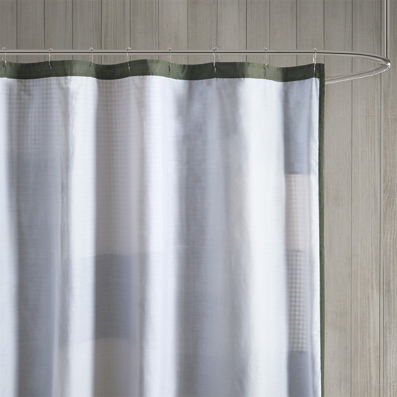 Rideau de douche en coton, Bleu