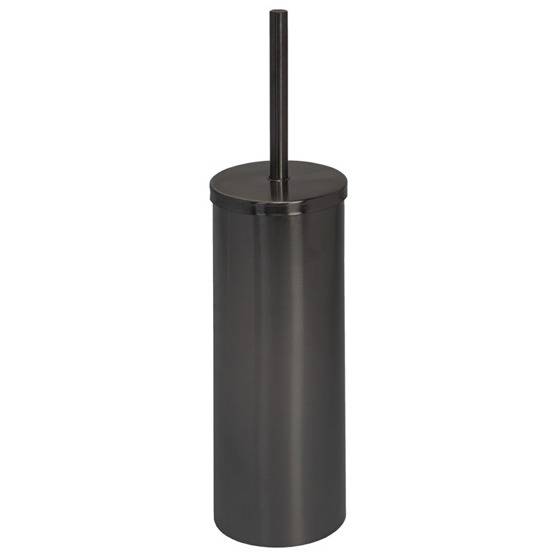 Cosmos Wall Mounted Toilet Brush and Holder, Brushed graphite look