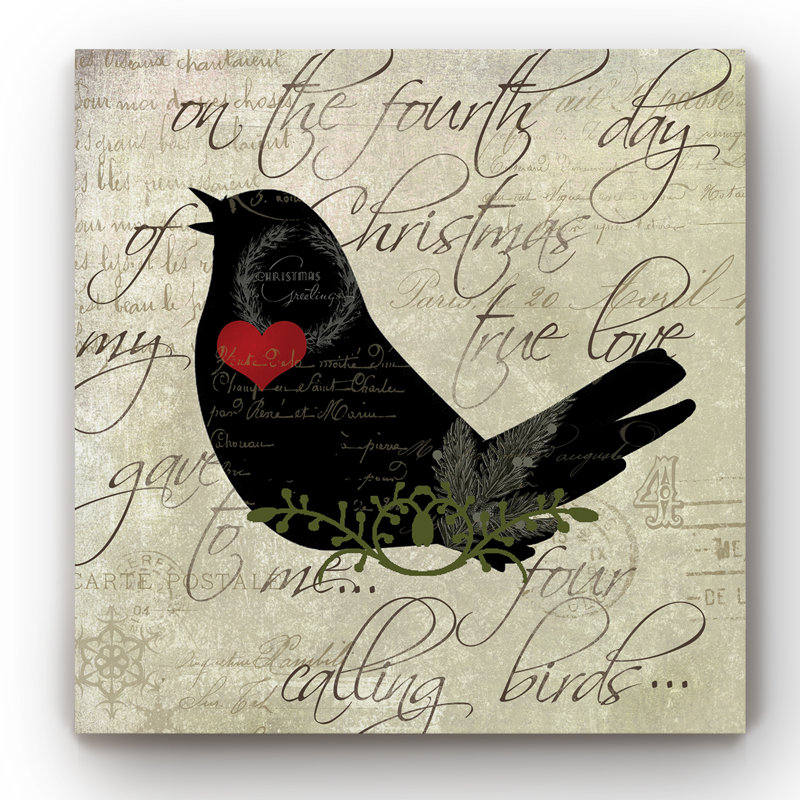 12 Days Birds - impression sur toile tendue, H 24 po x l 24 po x P 1 po