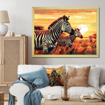 Orange African Zebra Safari I " Orange African Zebra Safari I "