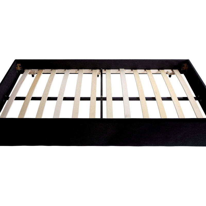 Transitional Style Daybed With Trundle Padded Button Tufted Upholstery Nailhead Trim Included Slat Kit Tuxedo Design Black Finish