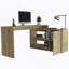 Bureau d'ordinateur en L Axis avec rangement ouvert et fermé-287646507