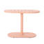 Ensemble bistro extérieur 3 pièces avec 1 table ovale et 2 chaises Monalisa, rose