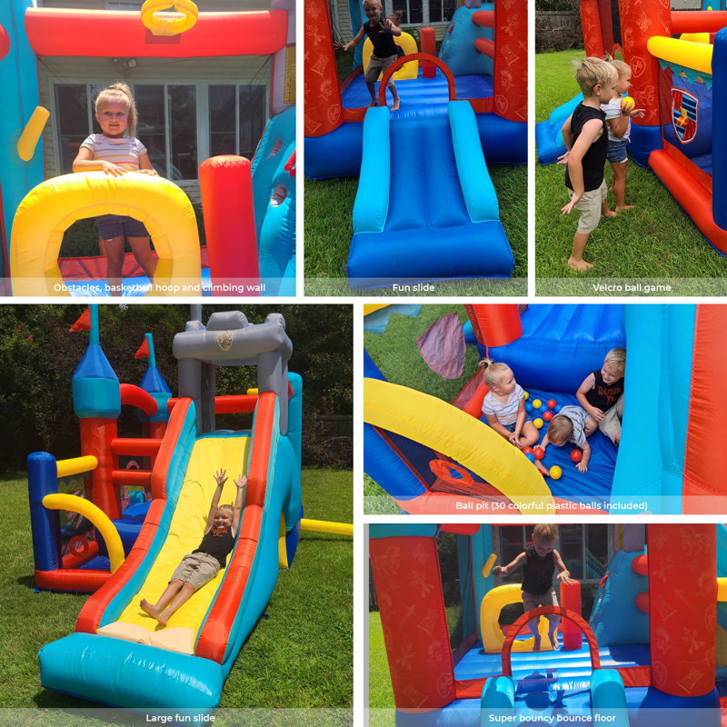 Medieval Castle Bounce House with Slide and Obstacle Course
