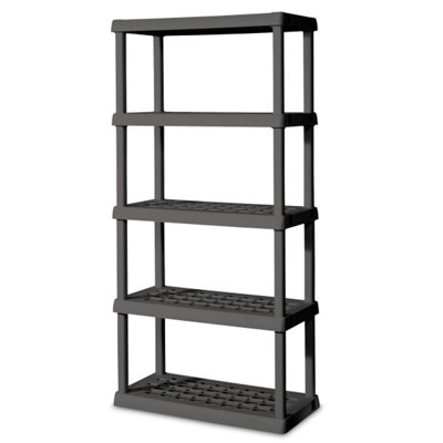terilite 75.2 Inch Heavy Duty Durable 5 Shelf Ventilated Shelving Unit