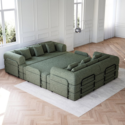 Upholstered 29.26 " Chenille Sleeper Sofa
